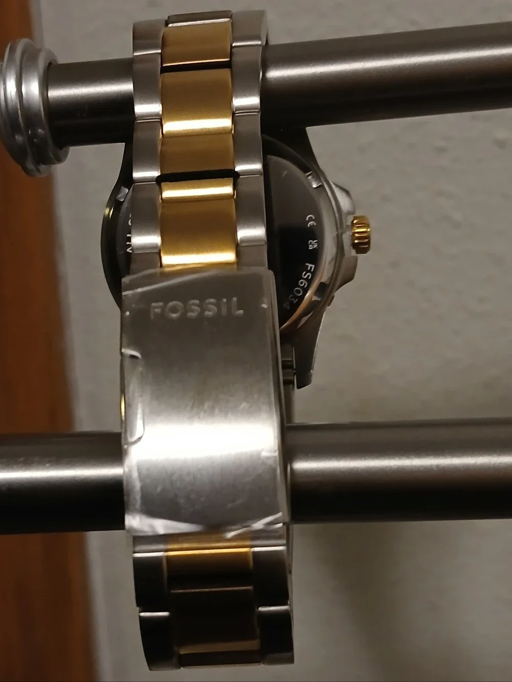 NIB Fossil Two-Tone Blue Dial Diver Watch FS6034 W/ Tin